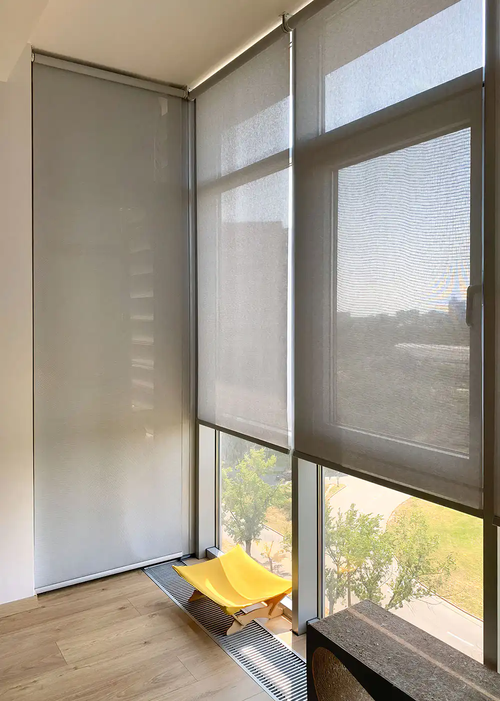 Professional motorized blind installation in Okotoks